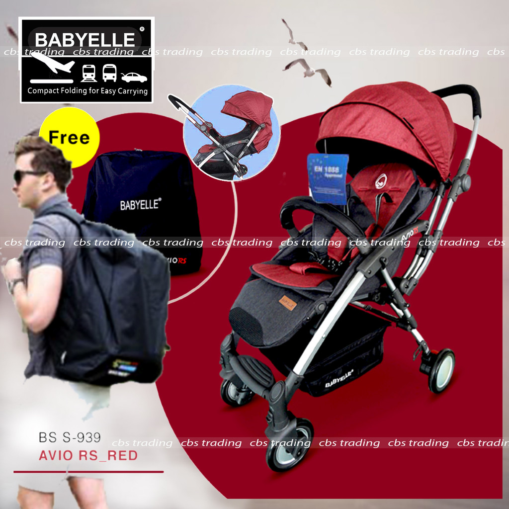 Babyelle Stroller S-939 New Avio RS With BagPack - Baby Elle - Kereta Dorong Bayi + Tas Ransel