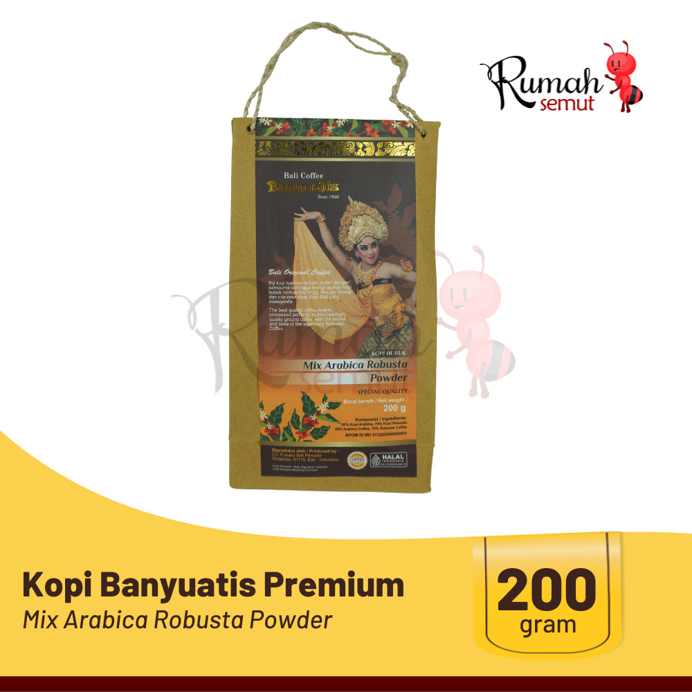 

Kopi Bubuk Banyuatis Premium Mix Bag Arabica Robusta 200Gr