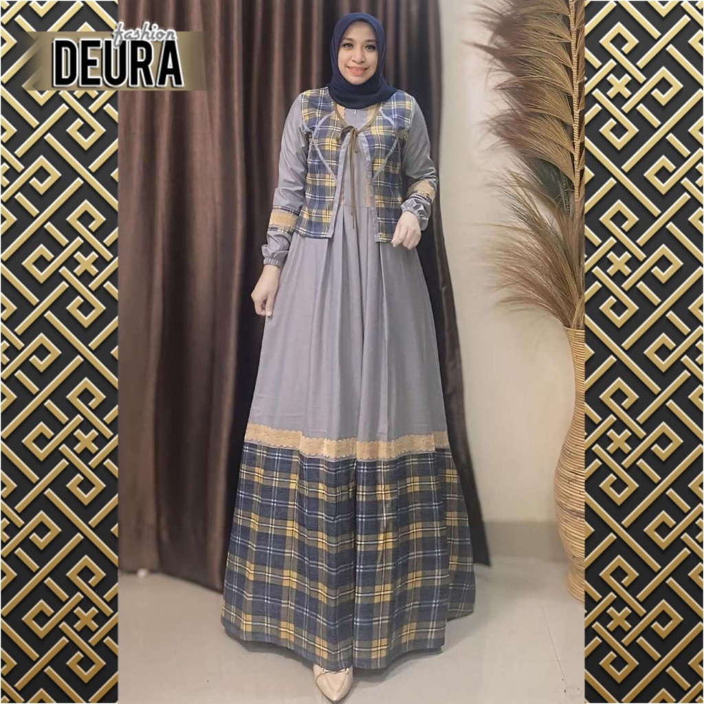 DEURA FASHION - Set Gamis Wanita Deura SD-421 / Gamis Deura Terbaru / Gamis Deura Original