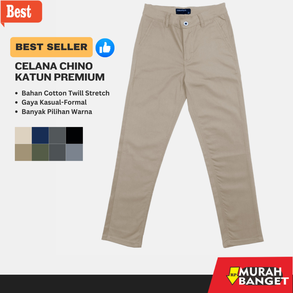 celana chino panjang pria CASUALUXE Celana Chino Panjang Pria Original