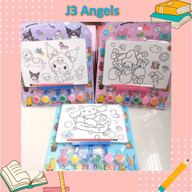 

J3 - Kanvas lukis menggambar set lukis siap pakai karakter sanrio