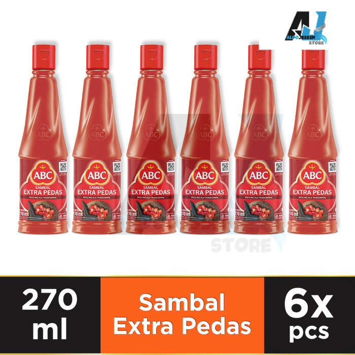 

AJS ABC Saus Sambal Extra Pedas 270 ml - Multipack 6 pcs