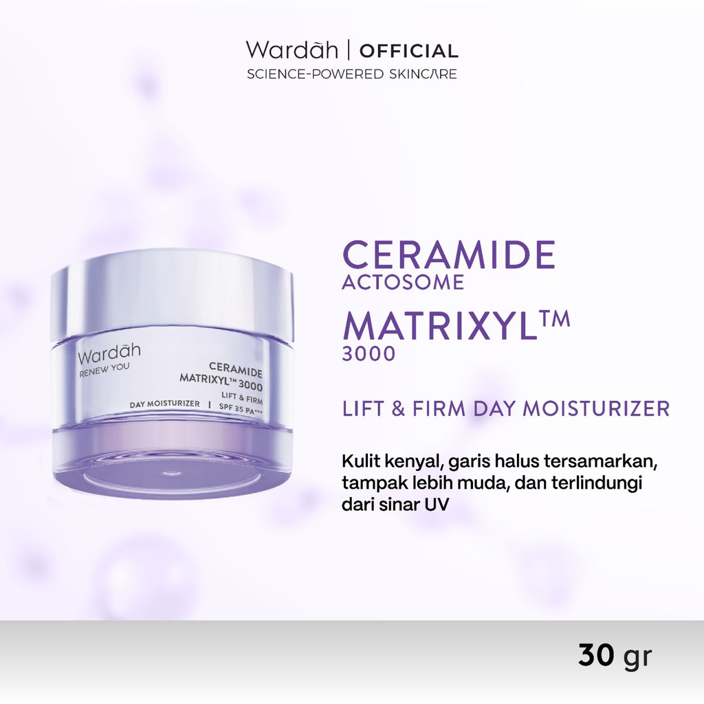 [New] WARDAH Renew You Ceramide Matrixyl™ 3000 Lift & Firm SPF 35 PA+++ Day Moisturizer 15/30 g - Me