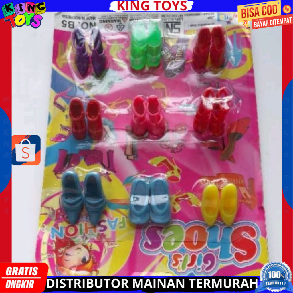 Promo Mainan Anak 9 Pasang Sepatu Boneka / Mainan Anak Perempuan Sni Murah