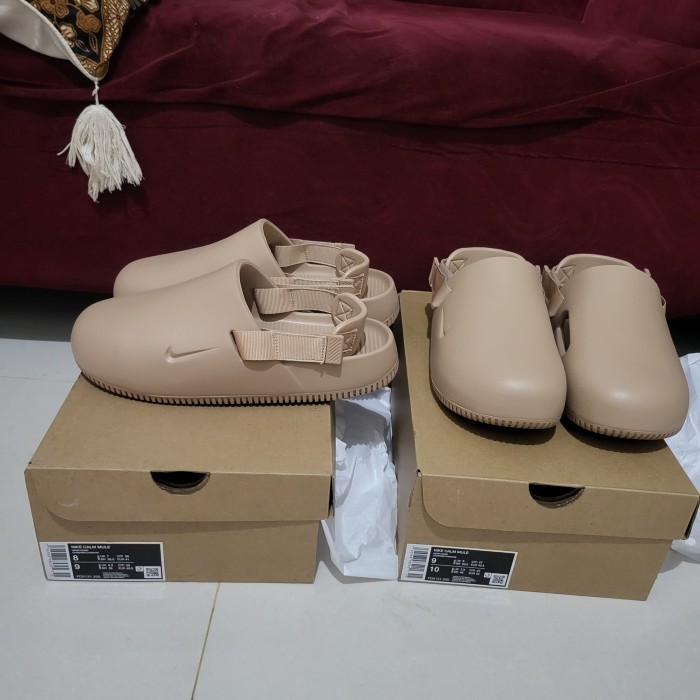 Nike original calm mule sand bnib resmi bukan kw2an - 46