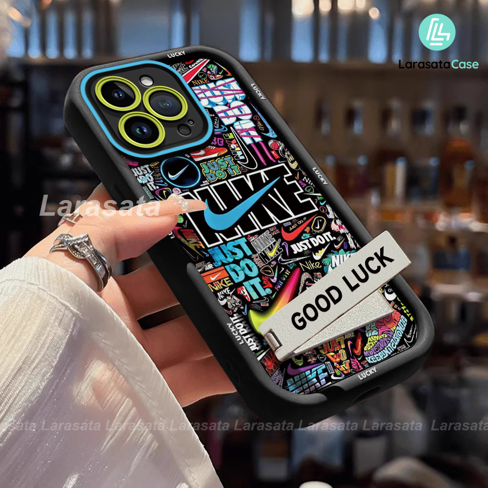 Casing hp Lembut Silikon Nike Grafiti Bergaya Dengan braket premium terlaris cowok Case Untuk INFINI