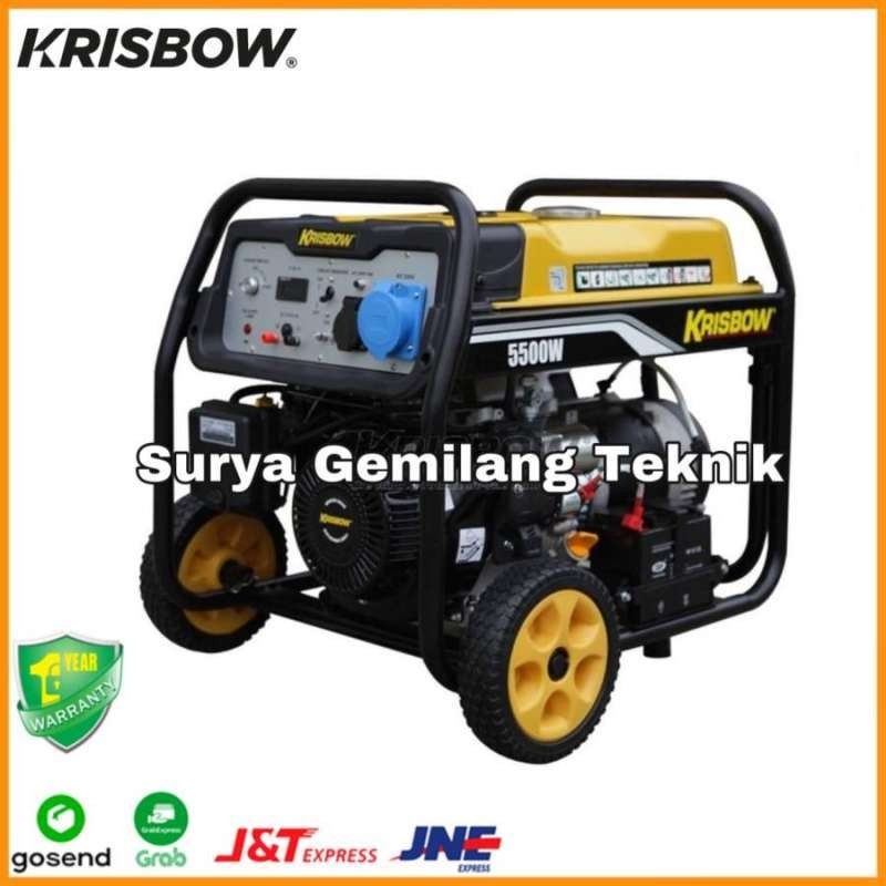 Genset Krisbow 5500W Generator Gasoline Listrik Genset Bensin Krisbow