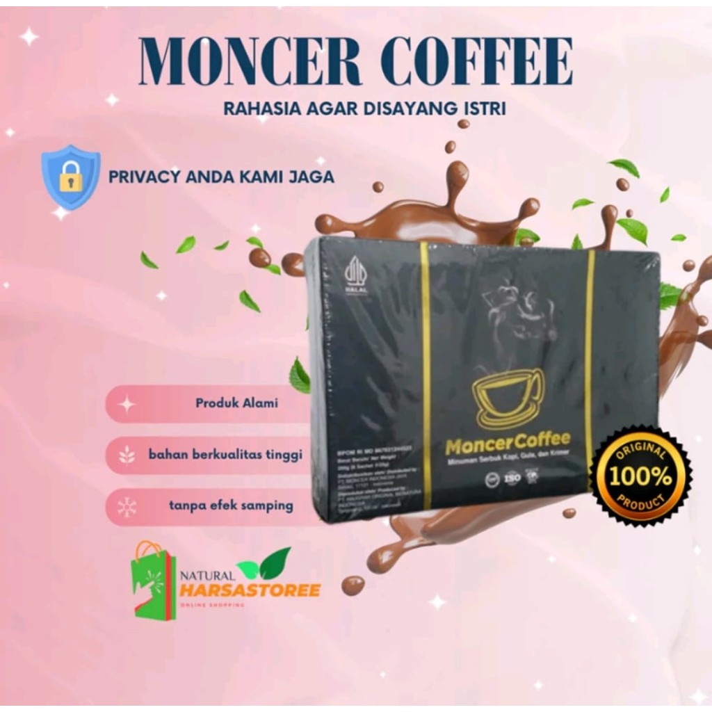 

MNCR MONCEERR.COFFEE 1 BOX 8 Sachet Herbal Alami BPOM