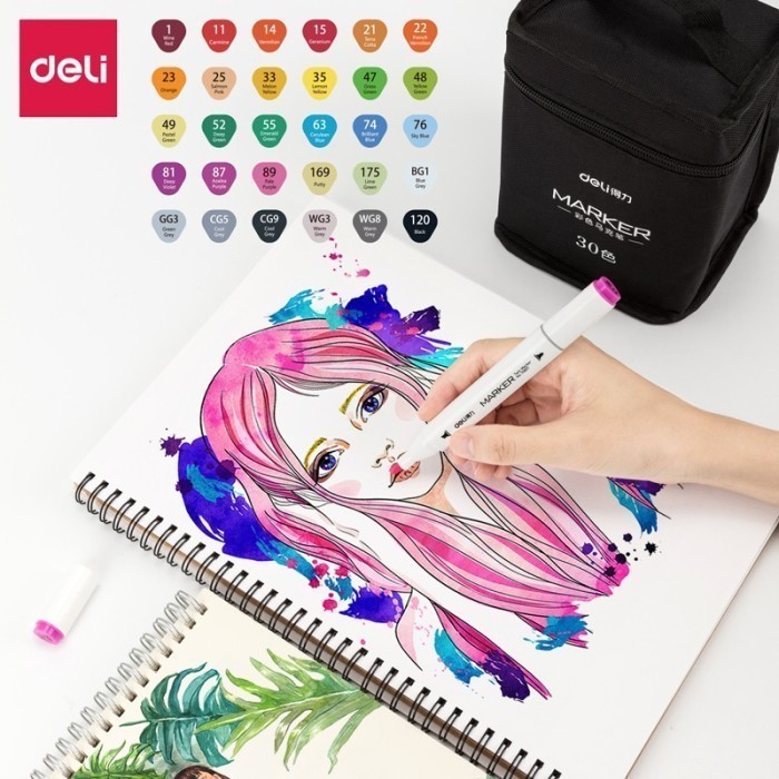 

Deli | Color Alcohol-based Artist's Markers | 30/40/60/80 Warna | 70807