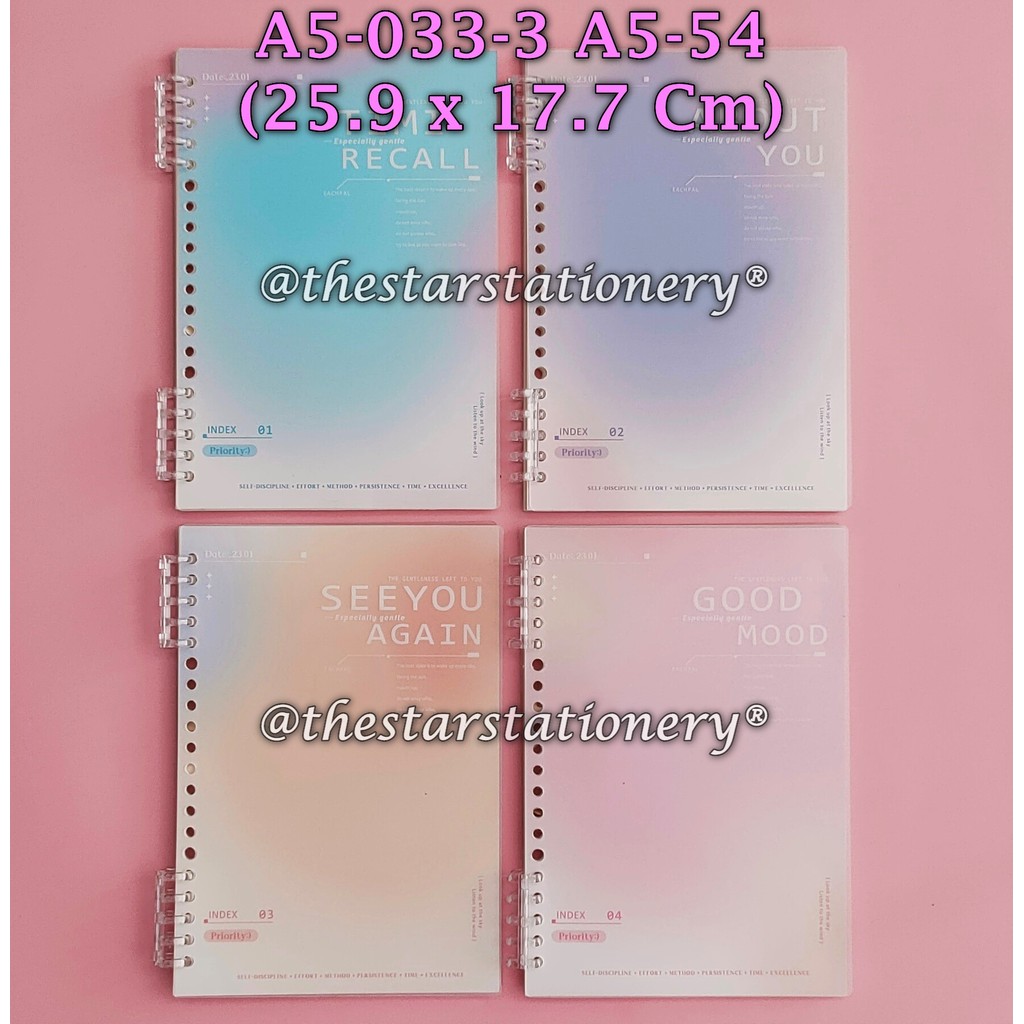 

(1 Biji) Refillable Spiral Note Book A5 54 Lembar 21.2 x 14.7 Cm / Spiral Notes GXIMP A5-033-3