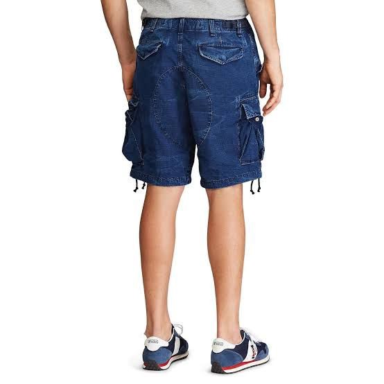 RRL BY P*LO RALPH LAUREN DENIM CARGO PANTS | CELANA PENDEK DENIM CARGO | RIPSTOP |KANCING & ZIPPER