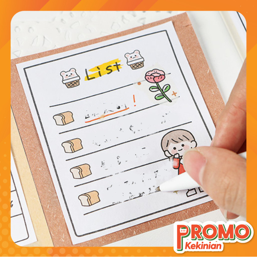 

Promo Kekinian - S6381 Sticky Notes Planner Unik / 30 Lembar Memo Pad Aesthetic / To Do List Sticky Notes