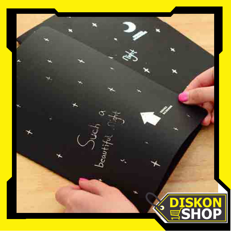 

Diskon Shop - 6448 Buku Hitam Polos untuk Scrapbook / Notebook 28 Lembar / DIY Diary Agenda