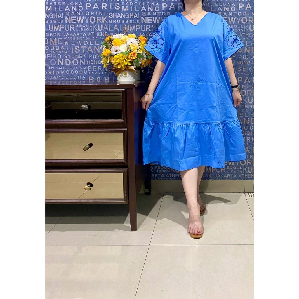 Dress Jumbo Katun Stretch LD 128-130