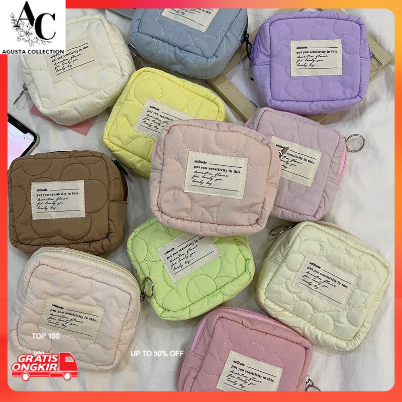 Pouch Terkini / mini pouch dompet kain kecil hp kunci tas skincare makeup kosmetik serbaguna multifu