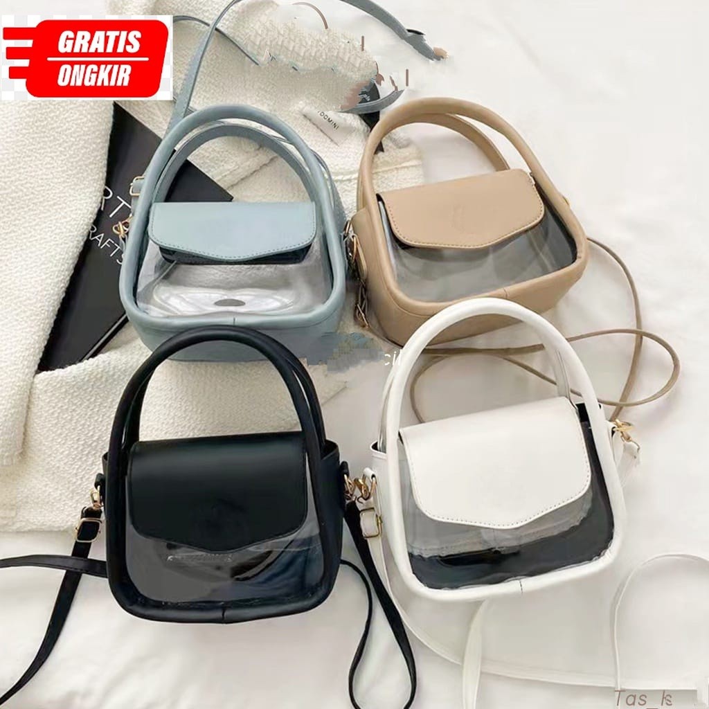 Sling Bag Wanita Aruna Mika / Tas wanita Transparan korean style