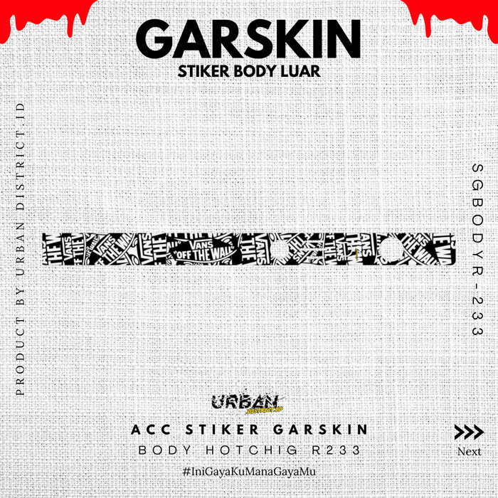 Stiker Garskin Body Protector R233 Part 2  Terbaru by Ultimate Customitation