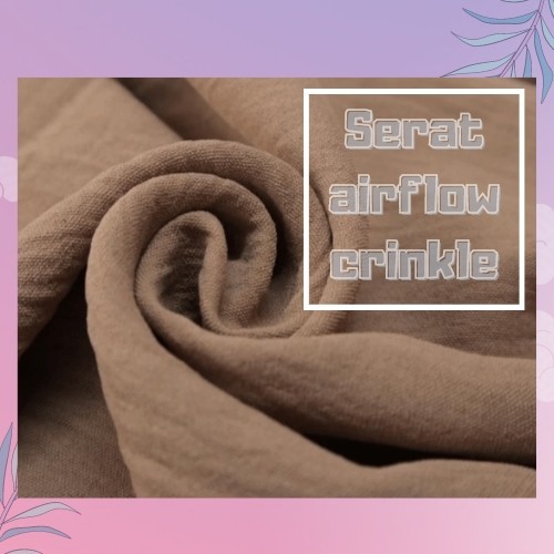 ✨TERLARIS✨ -PASHMINA CRINKLE AIRFLOW 200 X 100 JUMBO SYARI PREMIUM - BABY PINK