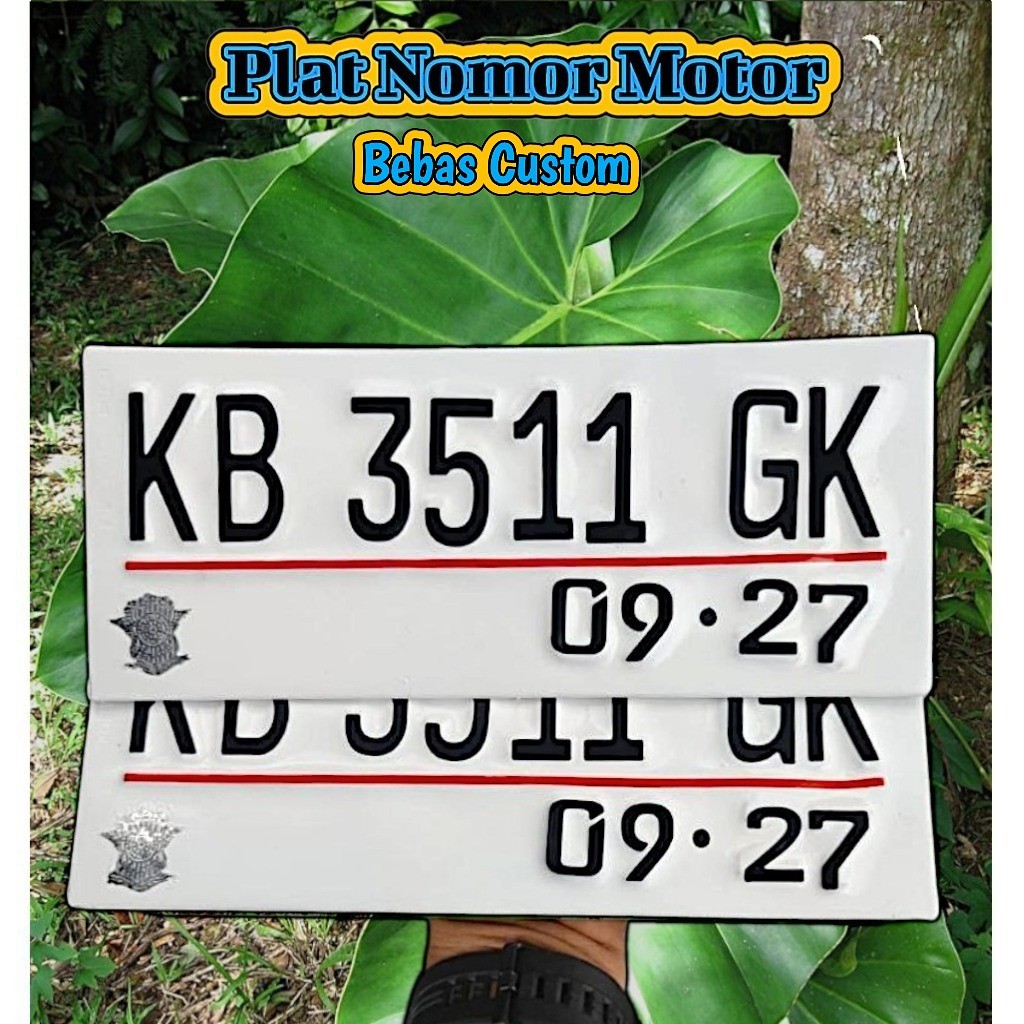 Plat Custom Nomor motor Baut Tanam