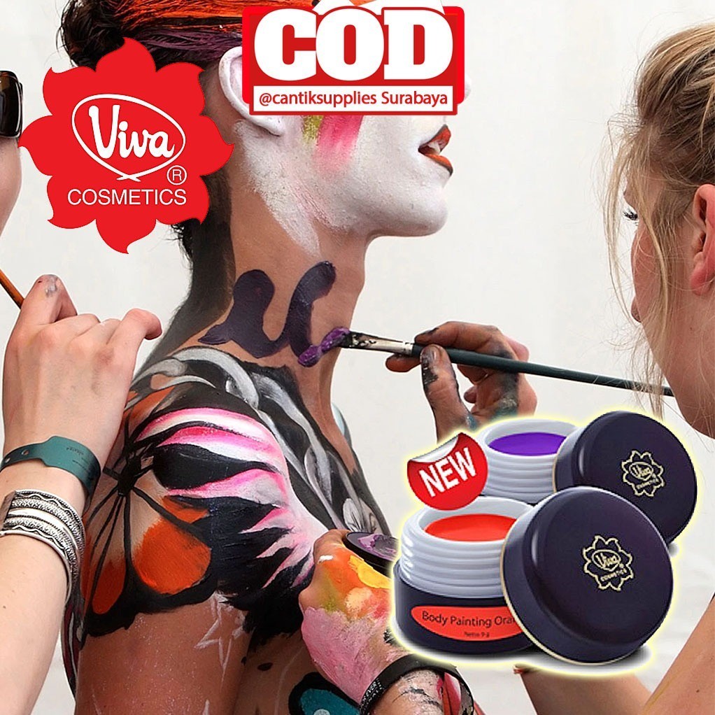 ACS . VIVA BODY PAINTING CAT TUBUH/WAJAH 9GR & REMOVER 60ML