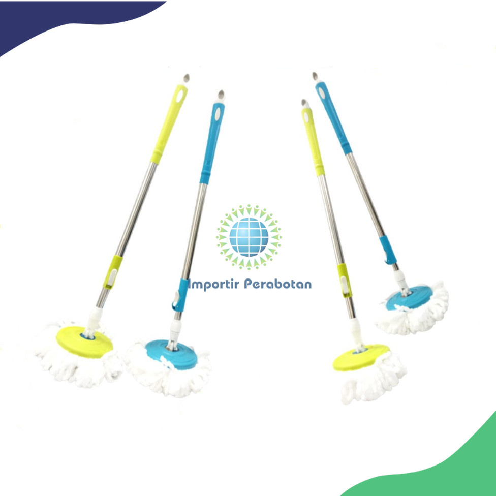 IMP-H112-TONGKAT HANDLE + KAIN SPIN MOP/ TONGKAT DAN KAIN PEL CADANGAN/ HANDLE + REFILL SPIN MOP