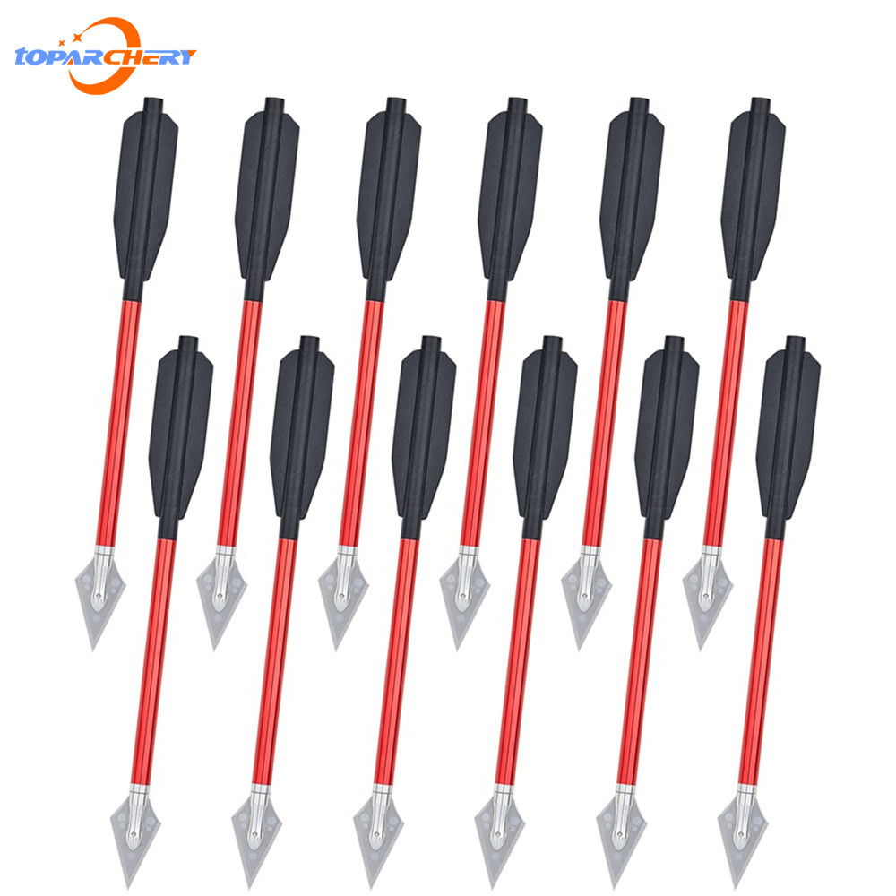 6.7in Crossbow Arrow Outdoor Shooting Hunting Arrow Aluminum Tips Bolt 6.7" Length Arrow for 50/80lb