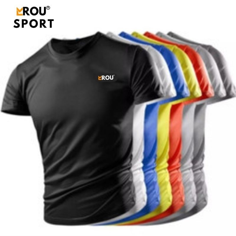 Kaos bulutangkis atasan olahraga pria baju badminton dryfit logo sport logo polyflex kaos jersey hit