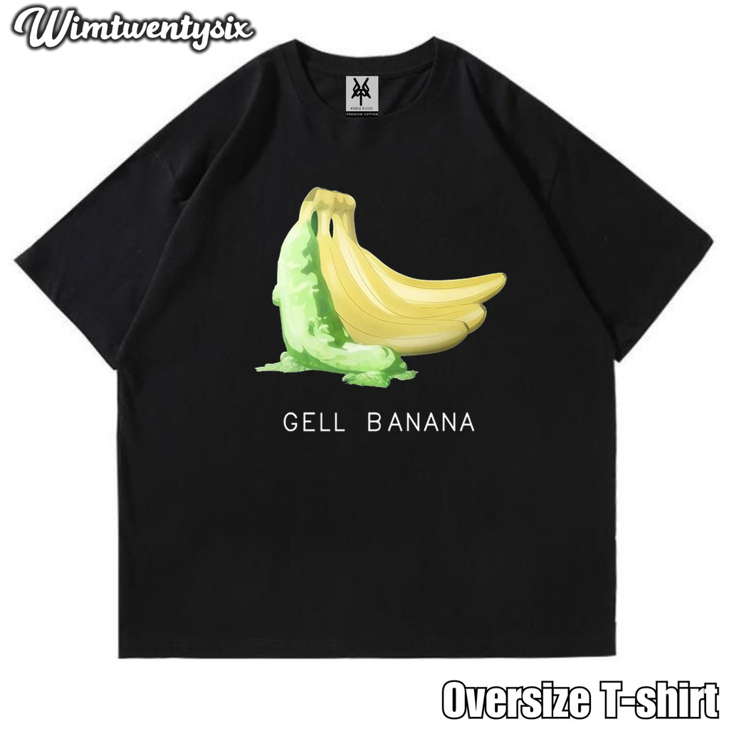 KAOS OVERSIZE | VINTAGE | T-SHIRT OVERSIZE | KAOS ANIME STEINS GATE GELL BANANA