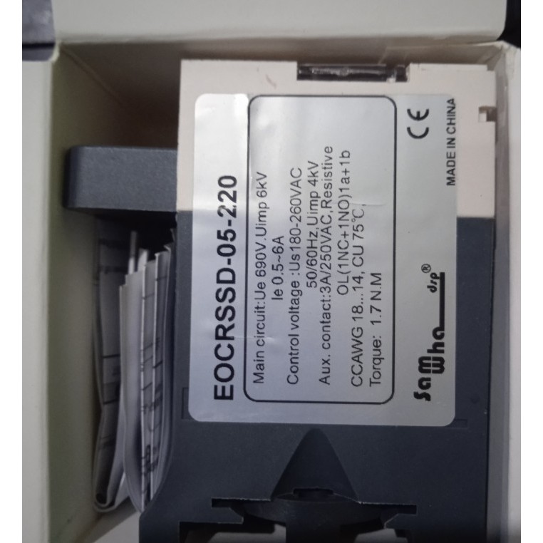EOCR SSD 220 SAMWHA Over Current Relay - 0.5-6A