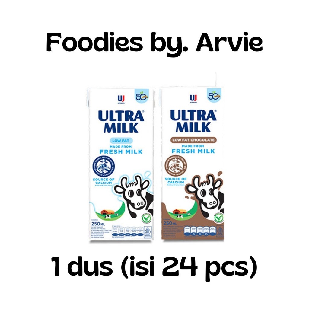 

SUSU ULTRA MILK LOW FAT 250ML DUS BISA MIX VARIANT (GROSIR)