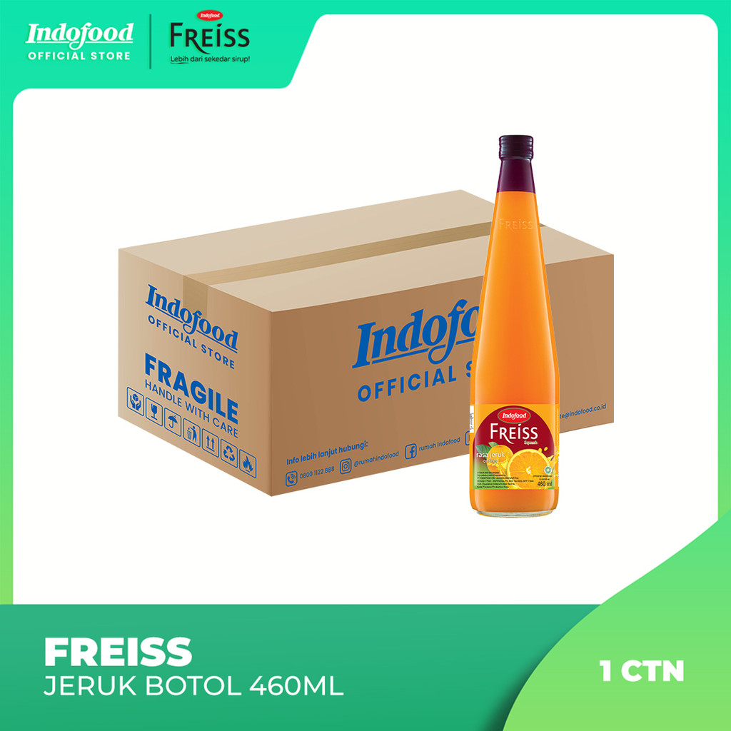 

1 ctn - Freiss Squash Jeruk Botol 460 ml
