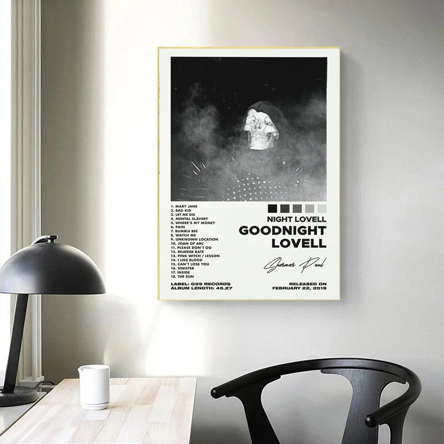 

Nights Lovell Goodnight Lovell Music Album Cover Tracklist Poster Prints Wall Art Picture Canvas Painting Living Room Home Decor