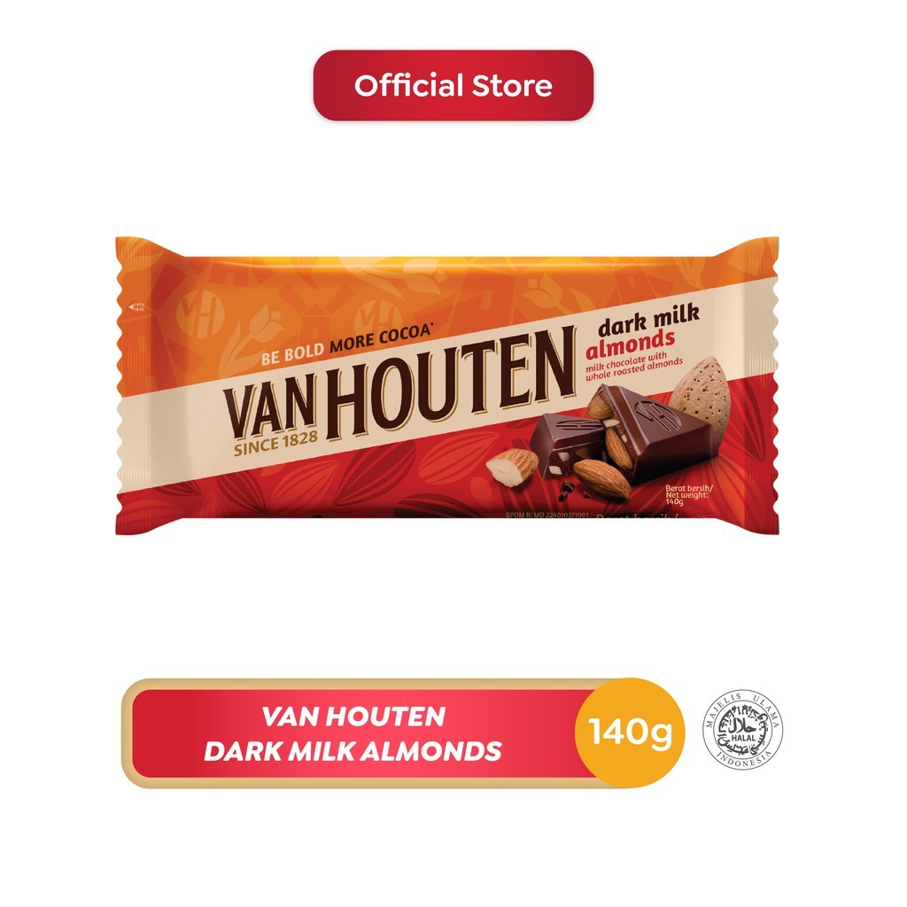 

Van Houten Dark Milk Almonds 140g