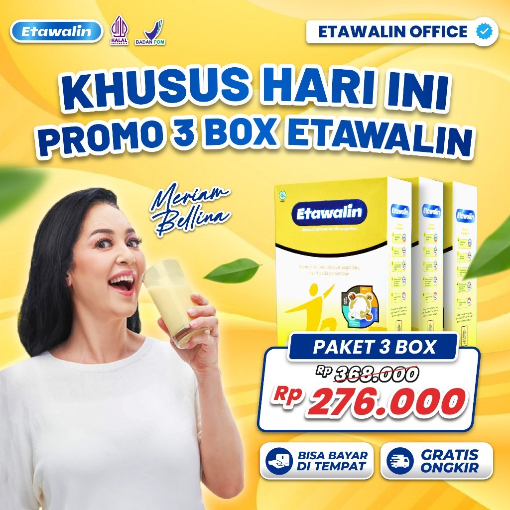 

Etawalin Original 3 Box - Susu Kambing Etawalin Asli Original Atasi Nyeri Sendi dan Tulang BPOM