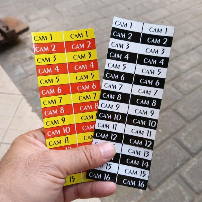 

Sticker Label Kabel Kamera CCTV Set Uk. 6x1 cm