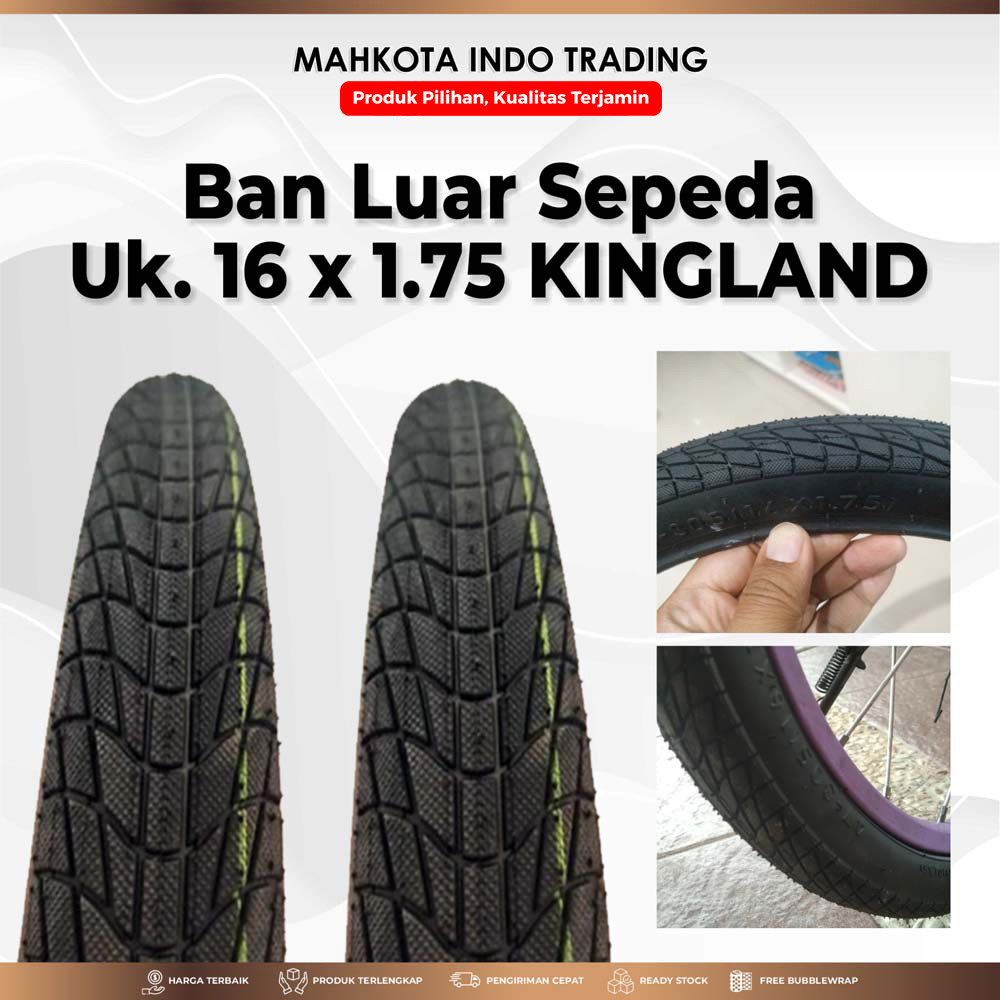 Ban LUAR Sepeda 16 x 1.75 Ban luar 16 x 175 KINGLAND