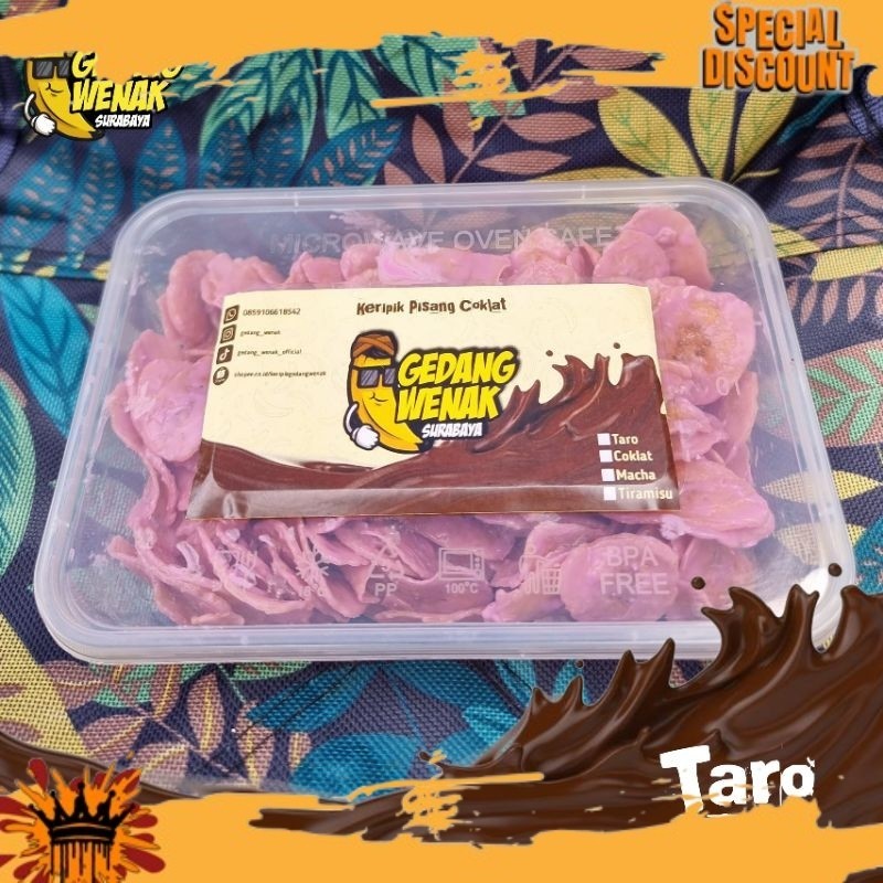 

1 NICE TASTED Keripik Pisang Coklat Lumer / Varian Tepak Rasa Taro JZL