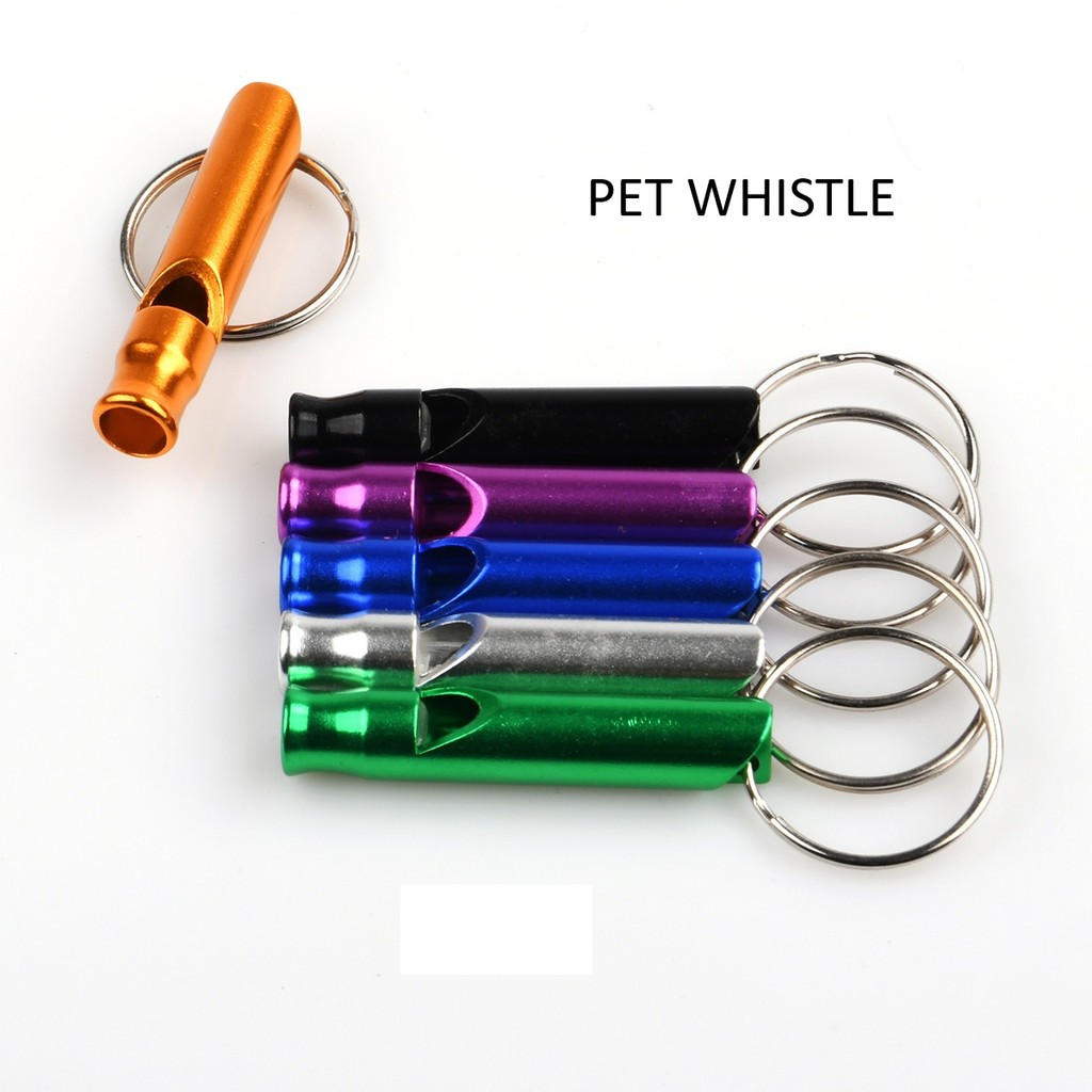 Pet Whistle Peluit Hewan Peliharaan Kucing Anjing Mainan Interaktif Pemanggil Hewan Bahan Aluminium 