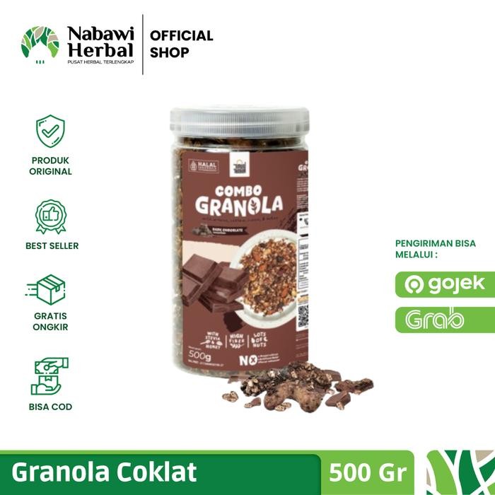 

Combo Granola Dark Chocolate 500gram Sarapan Diet Sehat - 500gr
