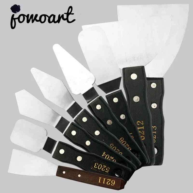 

8multi-shape large shovel blade single color palette scraper pointed knife oil paint acrylic gouache knife shovel creation paint