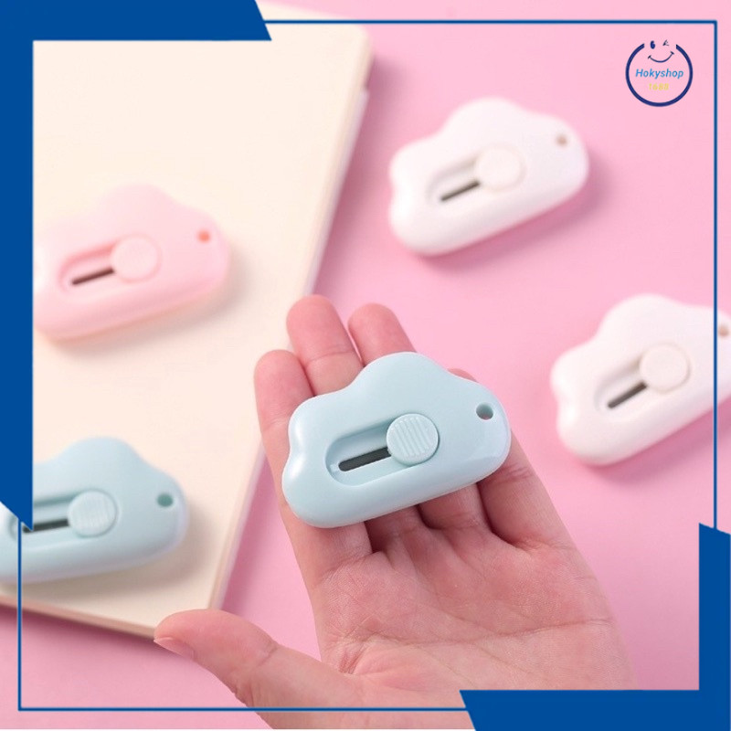 

HKS PAKET 5PCS Cutter Mini Pisau Kecil Silet Bentuk Awan - Pembuka Plakban