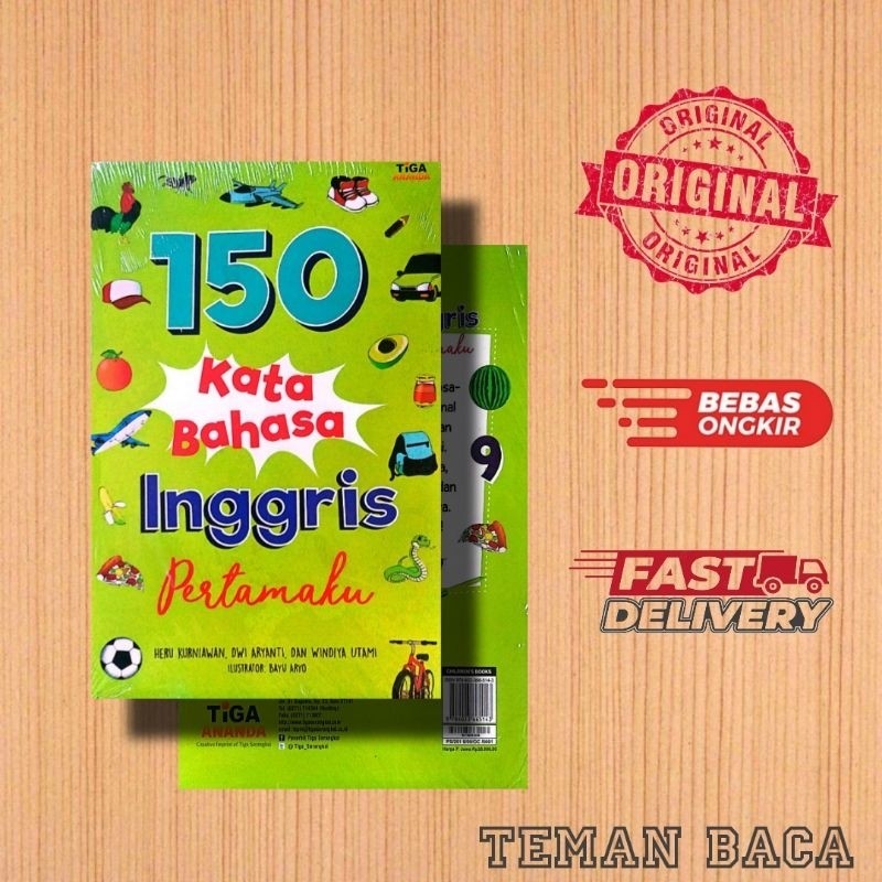 Buku 150 Kata Bahasa Inggris Pertamaku | Buku Pengenalan Kosa Kata Bahasa Inggris