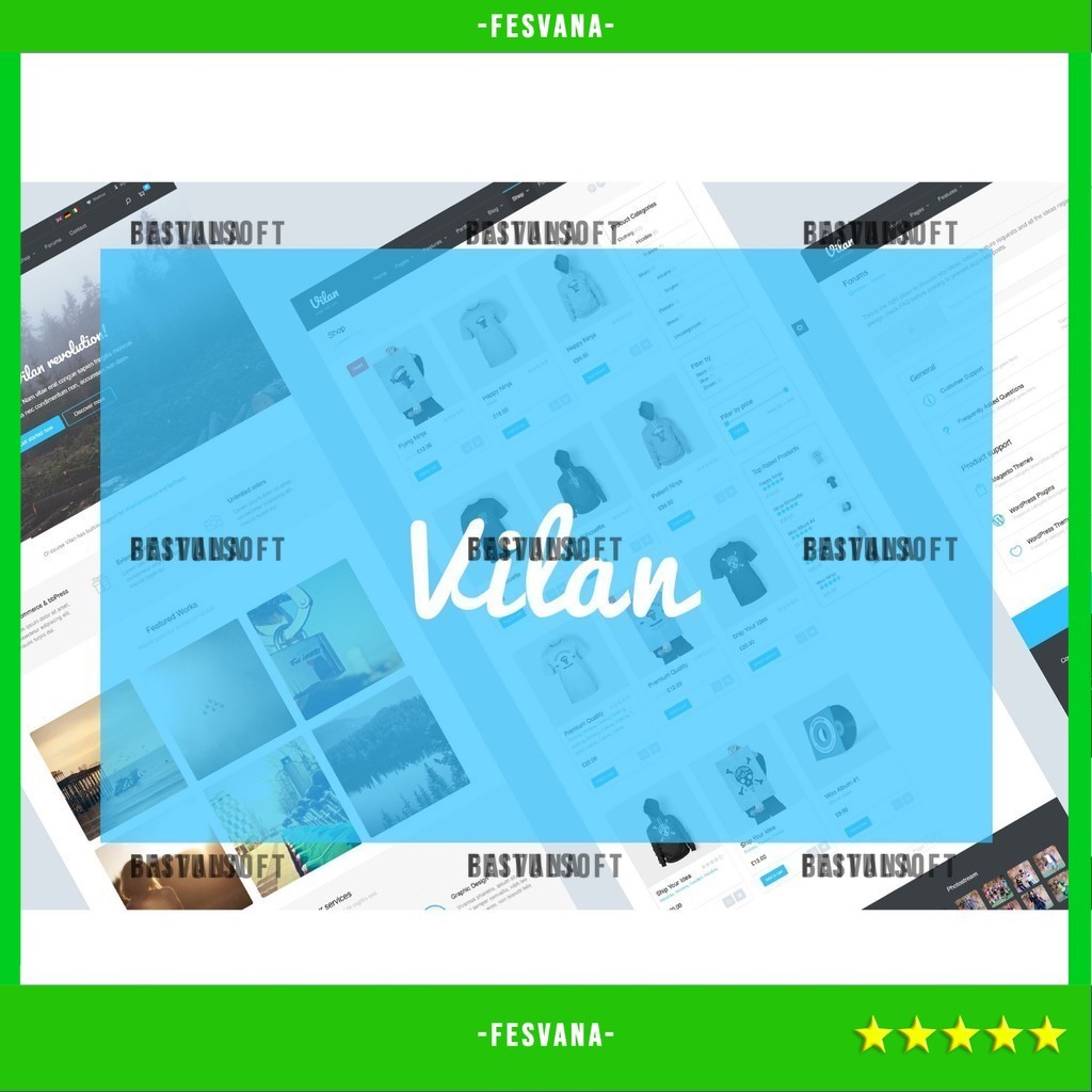 WORDPRESS THEME VILAN CORPORATE, SHOP & FORUM   D5126 TEMA TEMPLATE WEB BY FESVANA ORIGINAL