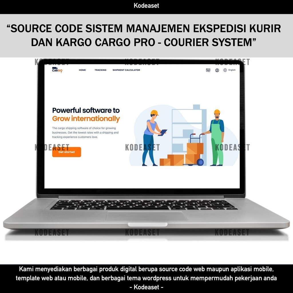 SOURCE CODE APLIKASI WEB CARGO PRO - COURIER SYSTEM D30 KODEASET