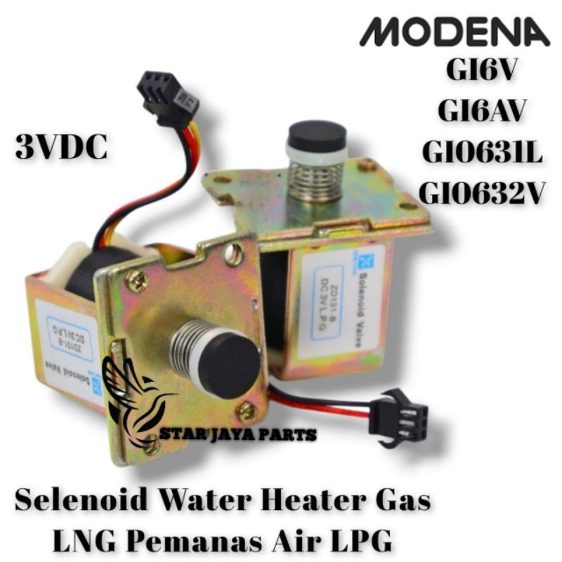 [MODENA] SELENOID WATER GAS MODENA GI 6V, 6AV, 0631L, 0632V, Selenoid Water Heater Gas LNG Pemanas A