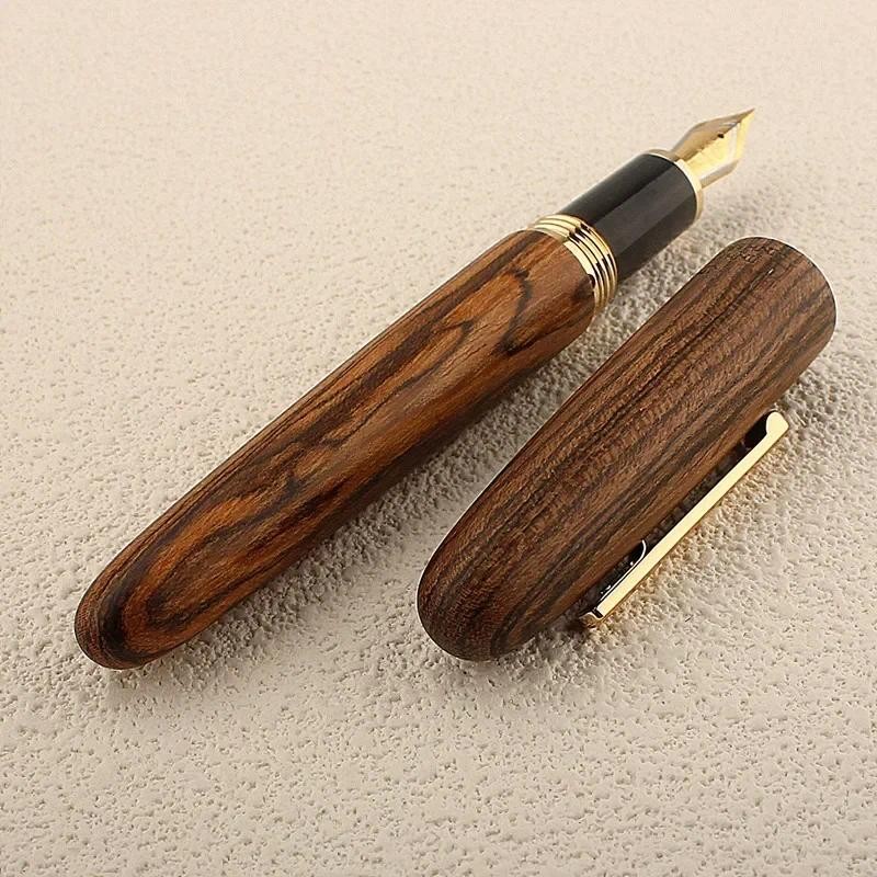 

Jinhao 9056 Natural Wood Fountain Pen Handmade EF/M/F Nib Ink Pen with Converter School Office Supplies Stationary PK 9019