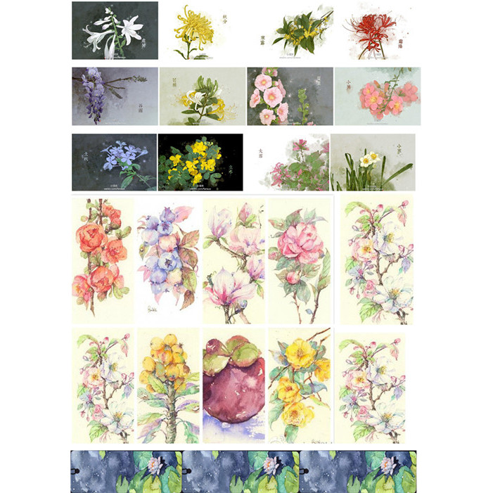 

2 pcs/lot Colorful Flowers DIY Cute Stationary Items Office Decoration Scrapbook Diary Stickers Agenda Decoration