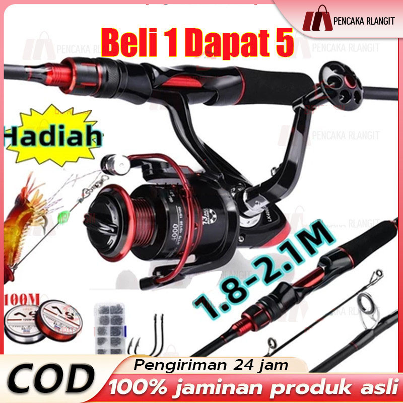 Joran Pancing Set pancing 1 set murah Pancing 1.8M / 2.1M joran Pancing dengan bahan serat karbon jo
