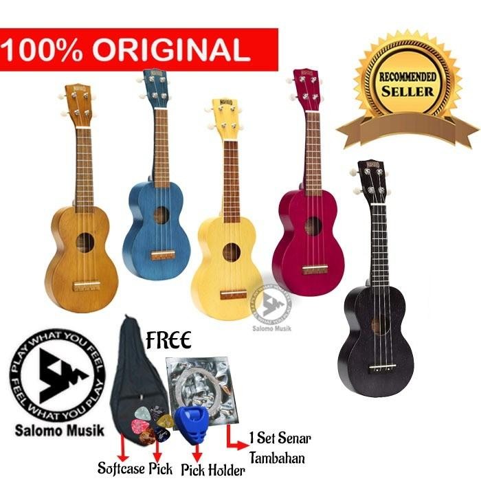 f z e Ukulele Mahalo Soprano 21" + Softcase Varian Warna - HitamNG