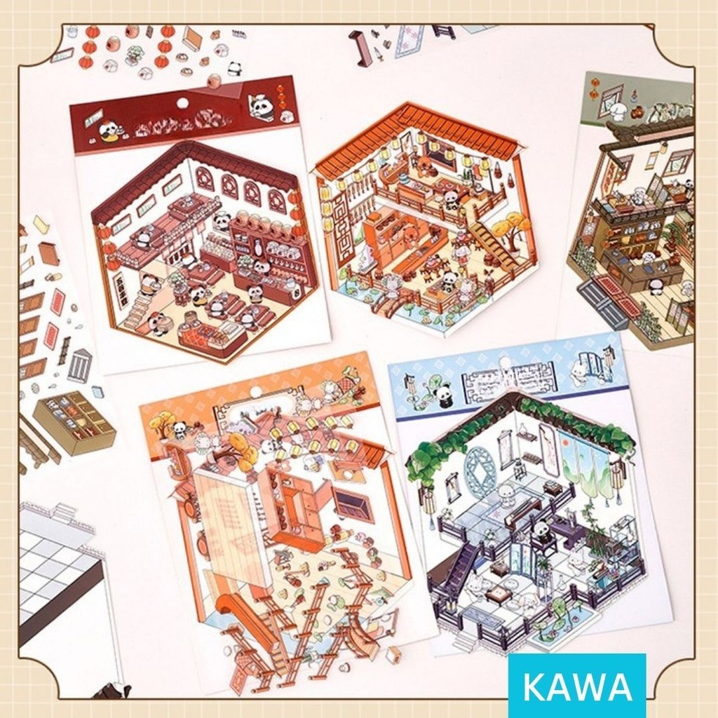 

KAWA Sticker 3D DIY Room Decoration Miniatur Dekorasi Ruangan Stiker Lucu Satisfying Korea Style MO
